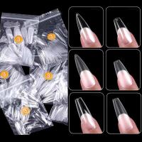 1 bolsa de sistema de extensión de gel, cubierta tallada completa, punta falsa mate transparente, herramienta de recorte de uñas de construcción rápida - details 0