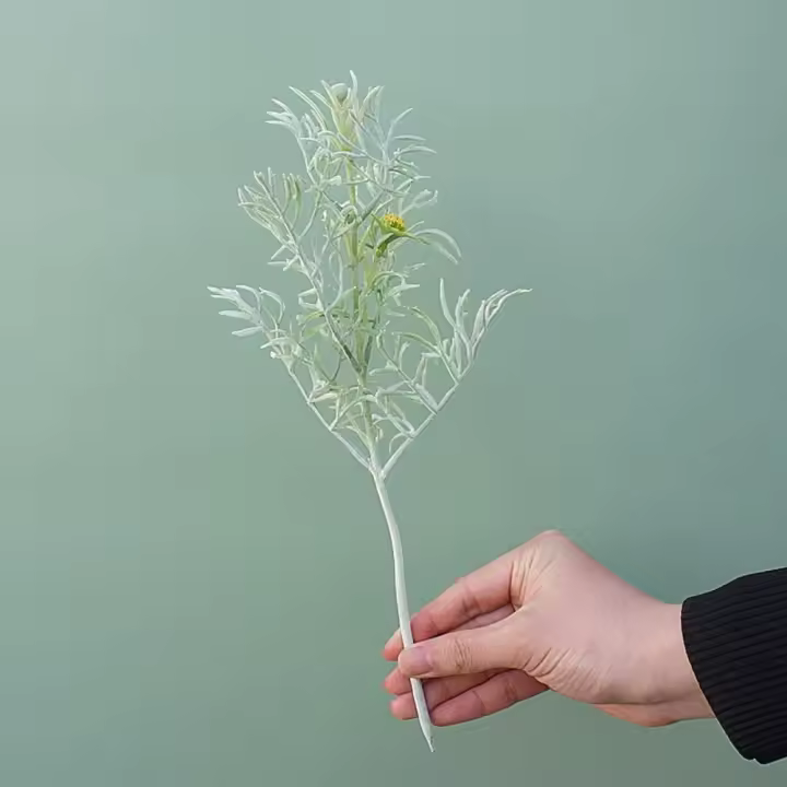 Rama de hoja de Coreopsis Artificial, simulación realista de plástico, crisantemo, plantas falsas de tacto Real, decoración de interiores y exteriores, 33cm - 1