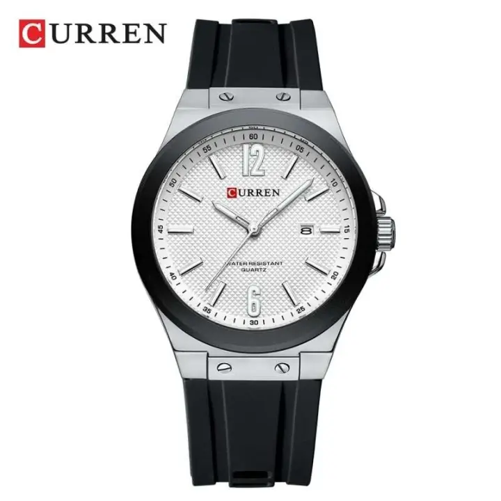 Reloj Deportivo de Cuarzo CURREN 8467 Resistente al Agua, Luminoso, Calendario, Correa de Silicona - 1