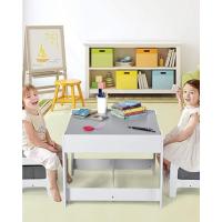 Conjunto de Mesa y Silla para Niños de Madera Natural 4 en 1 para Lectura, Artesanías, Snacks, Juego Ensamblaje Completo, 300-400mm - details 4