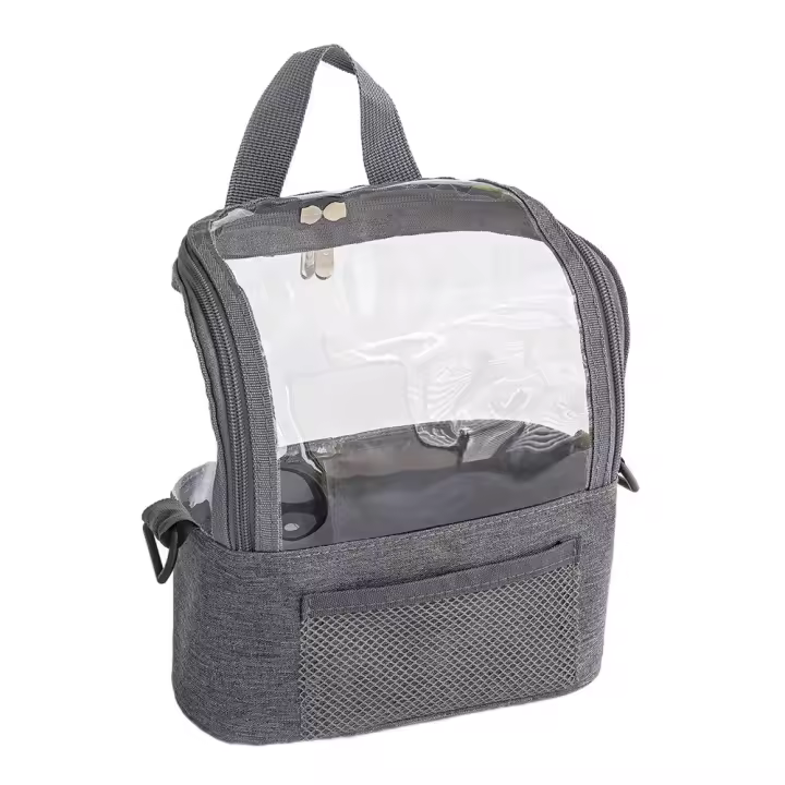Bolsa de hombro para brochas de maquillaje profesional, bolsa de almacenamiento de cosméticos ligera y transparente, bolsa de aseo de gran capacidad de tela Oxford - 1