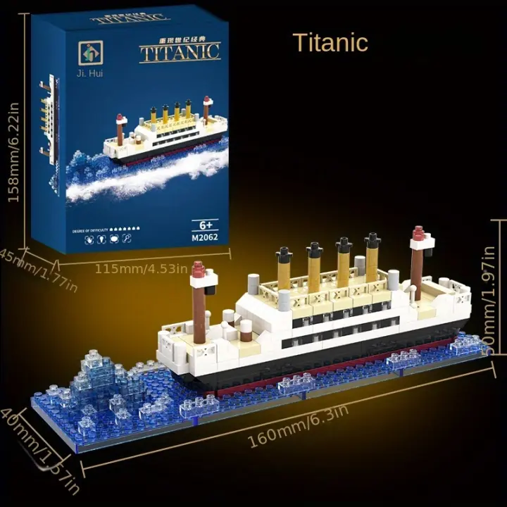 Niños y niñasJuguetes de rompecabezas piezas de construcción de micropartículas del modelo Titanic - 1