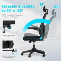 Silla de Oficina Ergonómica Soporte Lumbar, Ajustable, Transpirable, Máxima Carga 150kg - details 5