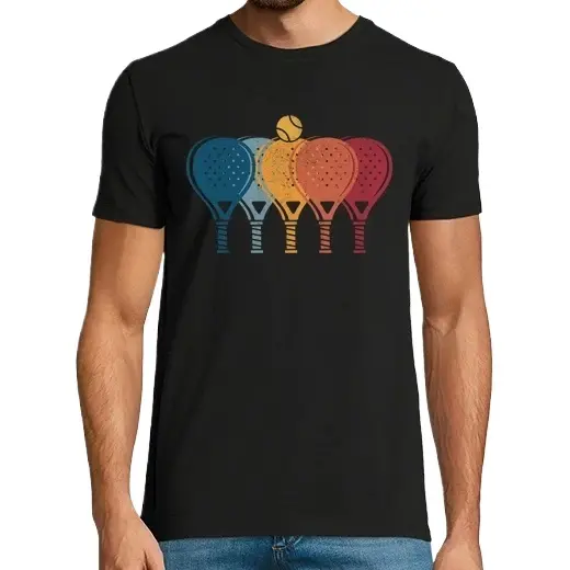Pala De Padel Tenis Retro Vintage Padel,Camiseta de Pádel Divertido, ropa para exteriores - 1