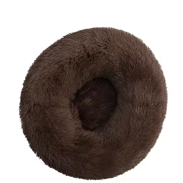 Cama redonda supersuave para mascotas, casa de felpa larga para perros medianos, casa de invierno cálida para dormir, 40-110cm - 1