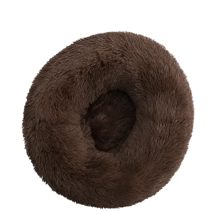 Cama redonda supersuave para mascotas, casa de felpa larga para perros medianos, casa de invierno cálida para dormir, 40-110cm - 1
