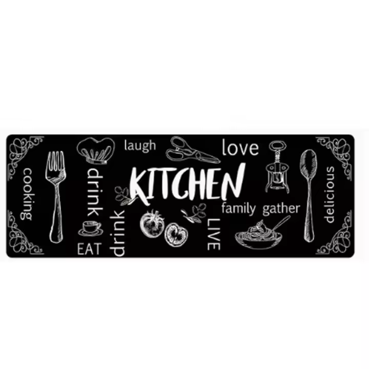 Alfombra de cocina impermeable, alfombra antideslizante, resistente a la suciedad, gruesa, rrectangular - 1