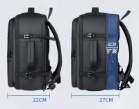 Mochila De Negocios Extensible de gran capacidad para hombre, morral multifunción de viaje con carga USB, impermeable, expandible, para ordenador - details 3