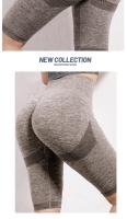 Pantalones cortos deportivos de Yoga para mujer, pantalones deportivos sin costuras de secado rápido, ropa deportiva de cintura alta, pantalones cortos elásticos transpirables para entrenamiento y correr - details 14
