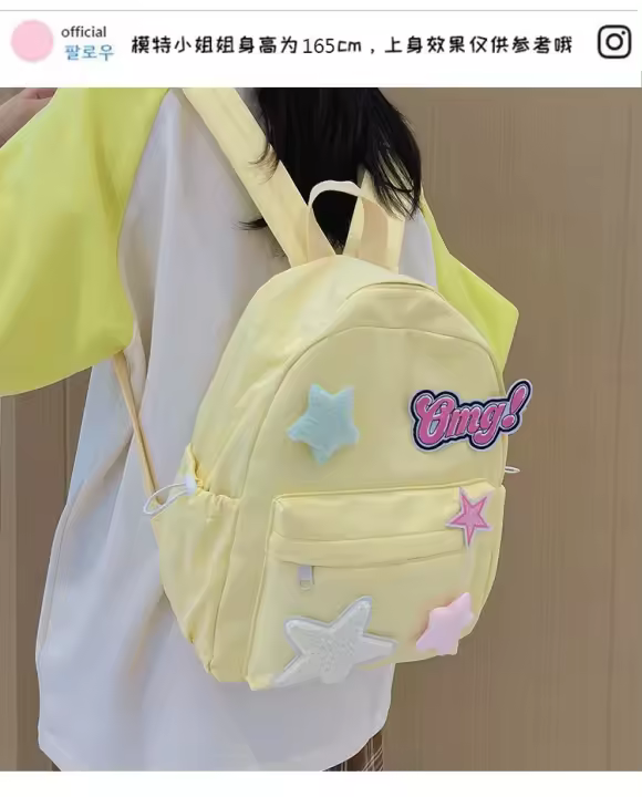 estudiante, viaje, linda, niña, elegante, mochila, niña, mochila, viaje, excursión - 1