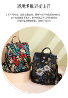 Mochila antirrobo vintage para mujer, bolso de hombro de viaje, mochila negra informal, flores, regalo para madre - details 4