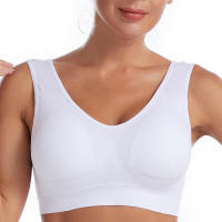 Sports bra women solid color fitness top gym yoga athletic tight workout soft brassiere padded - details 23