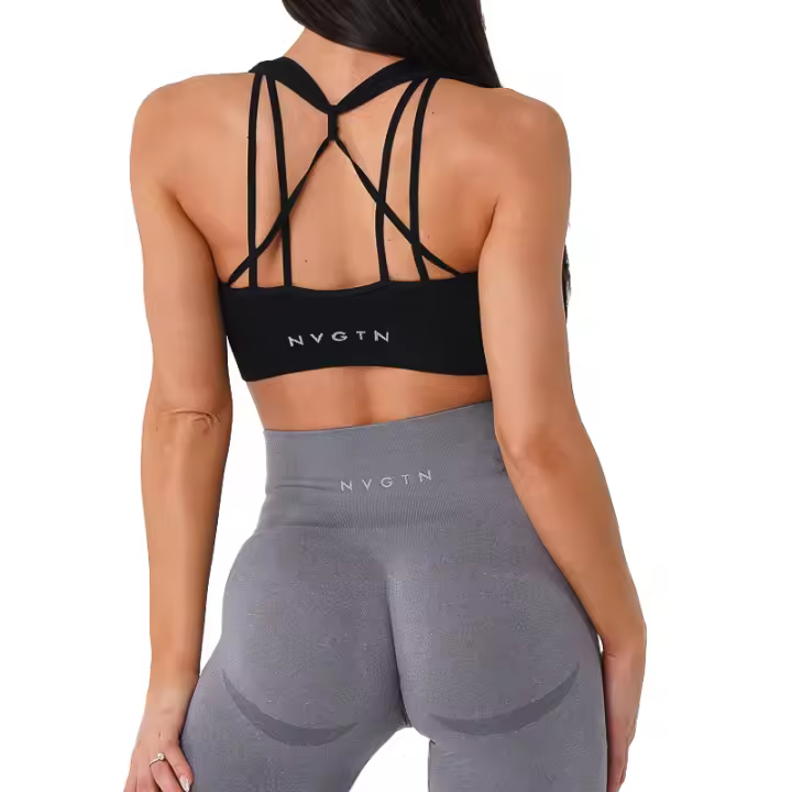 Sujetador Deportivo sin Costuras NVGTN Galaxy Top Mujer Fitness Elástico Transpirable Mejora la Forma de los Pechos Underwear de Ocio Deportivo - 1