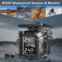 Monitor de energía Solar TPMS para motocicleta, sistema de alarma con Sensor de temperatura y control de presión de neumáticos en tiempo Real - details 1