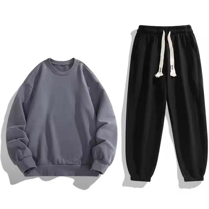 Conjunto Deportivo Casual para Hombre 2025 Sudadera Cuello Redondo Leggings Largos Moda Coreana - 1
