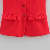 Top de Tanque Versátil Casual de Verano Cuello Redondo, Camisa Simple, Material de Poliéster, Hecho en China - details 10