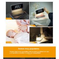 Nuevo reloj despertador multifunción tres en uno de carga inalámbrica luz de noche de carga rápida luz ambiental cargador de móvil reloj luz de noche - details 9
