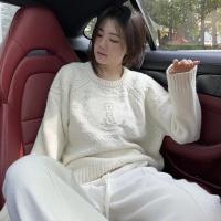 Suéter de punto Floral de ganchillo para mujer, Jersey holgado y acogedor con diseño de estilo elegante, novedad de invierno de 2024 - details 6