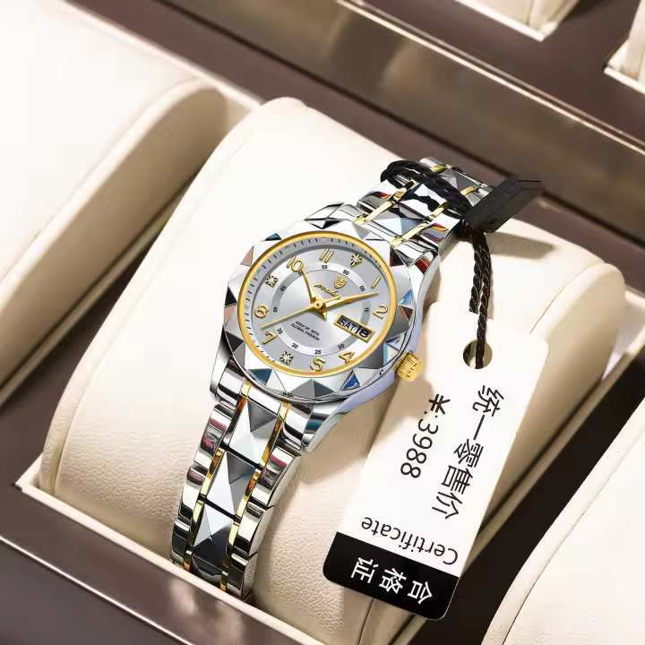 Reloj de cuarzo para mujer nuevo suizo reloj de mujer con calendario luminoso a prueba de agua. - 1