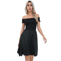 Vestido sin tirantes con cuello único de verano 2025, falda con base oscilante grande, ropa de mujer - details 0