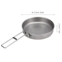 Sartén de titanio ultraligero Utensilios de cocina para acampar al aire libre Senderismo, picnic - details 14