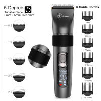 HATTEKER-cortadora de pelo profesional para hombres, Kit de aseo impermeable para hombres, cortadora de pelo 3 en 1, máquina de corte de pelo con carga USB - details 4