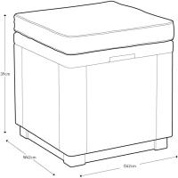 Cube de Grafito Hocker Ottoman de Muebles y Organización - details 7