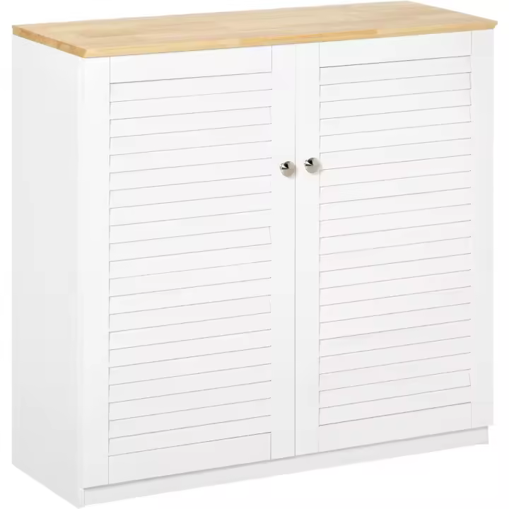 Diseño Moderno de Persiana de 2 Puertas Estante Ajustable para Sala de Estar Dormitorio - 1