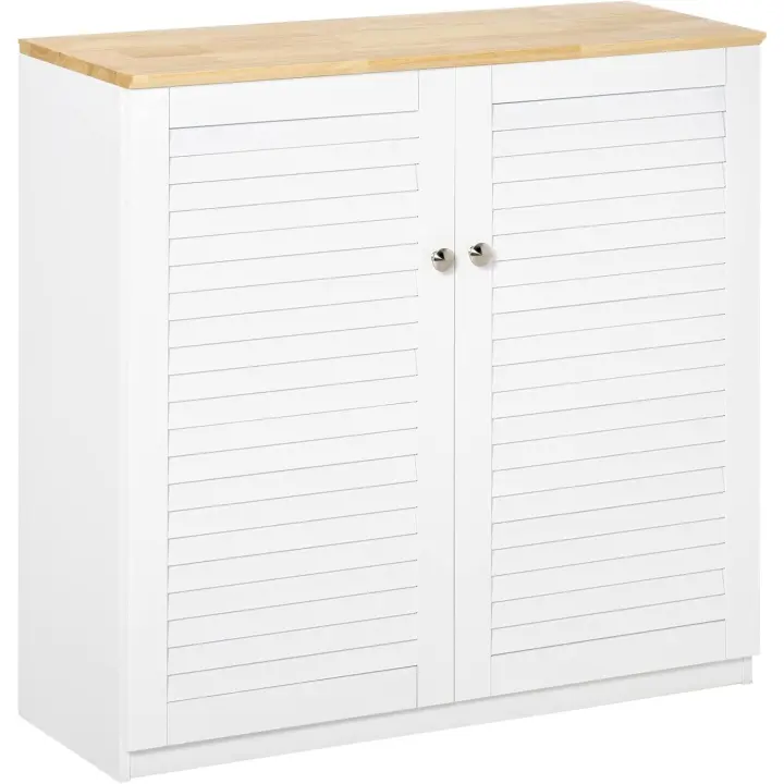 Diseño Moderno de Persiana de 2 Puertas Estante Ajustable para Sala de Estar Dormitorio - 1