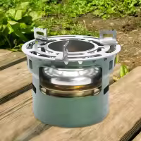 Accesorios para equipos de acampada, estufa, quemador de metal compacto, ultraligero y estable, estufa de alcohol portátil - details 2