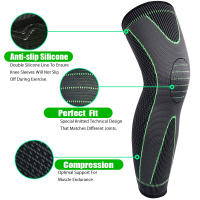 1/2Pcs Full Leg Sleeves Long Leg Compression Sleeve Knee Support Brace for Man Women Sports Cycling Basketball Soccer Arthritis - details 13