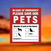 Pegatinas de Ventana Estáticas Pet Alert Paquete de 4 Señal de Rescate para Mascotas en Emergencias - details 9