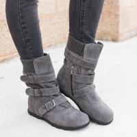 Botas planas martin para mujer, botas cortas a la moda, zapatos de otoño e invierno - details 1