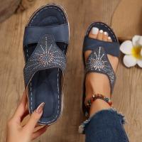 zapatos de zapatilla de tacón de cuña de verano para mujer - details 1