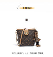 FOXER-Bolso de hombro cruzado de PVC para mujer, bolsa pequeña de cubo, bolso de teléfono estampado femenino con colgante - details 1