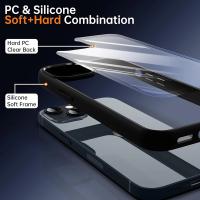 Funda de teléfono con cordón de silicona a prueba de golpes para iPhone 11 12 13 14 15 Pro Max XS XR 8 7 6 Plus, funda trasera de protección transparente - details 4