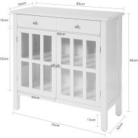 Mueble Entrada Recibidor Cocina 2 Cajones y 2 Puertas 80 x 34 x 80 cm - details 6