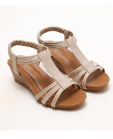 Sandalias romanas de cuña retro para mujer, verano 2025, nuevo estilo étnico, zapatos de viaje ligeros de una sola tira para mujer - details 13