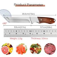 Cuchillo De Afeitar Profesional De Acero Inoxidable Para Carne De Oveja Y Res Cuchillo De Corte Para Verduras Y Frutas Con Mango De Madera - details 2