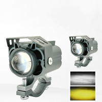 Focos LED para motocicleta, luz lejana/Baja, 12w, 1 unidad de dos colores, blanco y amarillo - details 1