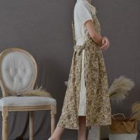 Delantal de cocina de algodón con estampado Floral, delantal de trabajo doméstico de estilo francés, delantal elegante suave para tienda de flores, cafetería - details 15
