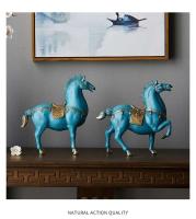 Escultura de caballo, accesorios para el hogar, decoración de sala de estar de estilo chino, estatua Dengshui, decoración de oficina, regalos de inauguración de la casa - details 6
