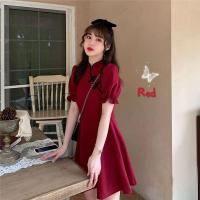 Elegante Falda de Cintura Cheongsam 2025 Diseño Rojo, Cintura Afinada, Estilo Franco, Moda de Verano - details 4
