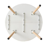 EGOONM-mesa de comedor redonda nórdica, Juego de 4 sillas de comedor con cojín de PU para comedor, Cocina, Restaurante, balcón y hogar - details 7