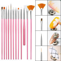 Parkson-Juego de pinceles para decoración de uñas, Kit de pinceles para esmalte de uñas, herramienta de manicura, 7/15 piezas - details 0