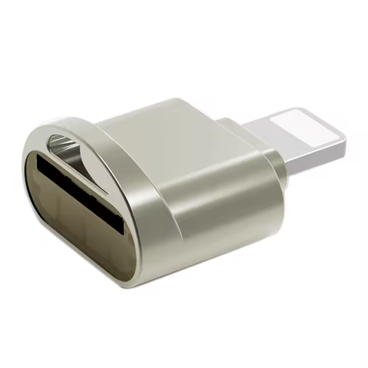 Mini lector de tarjetas para micro-sd, adaptador de memoria OTG externo, lector de tarjetas para IOS 13 14 iPhone 12/Mini/Pro Max Gold - 1