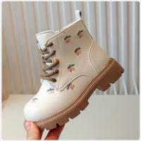 Botas de cuero bordadas para niños y niñas, botines de princesa versátiles, diseño a la moda, otoño - details 5