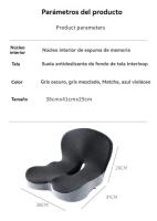 Cojín de Espuma Viscoelástica para Asiento,Almohada de Apoyo Lumbar para Aliviar el Dolor de Ciática,para Oficina y Coche - details 10