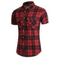 Camisa de Verano de Doble Bolsillo a Rayas Talla Grande Estilo Casual de Negocios para Hombres - details 27