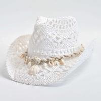 Paja tejida a mano de verano para mujer, decoración de concha, sombrero para el sol y la playa, sombrero femenino - details 0